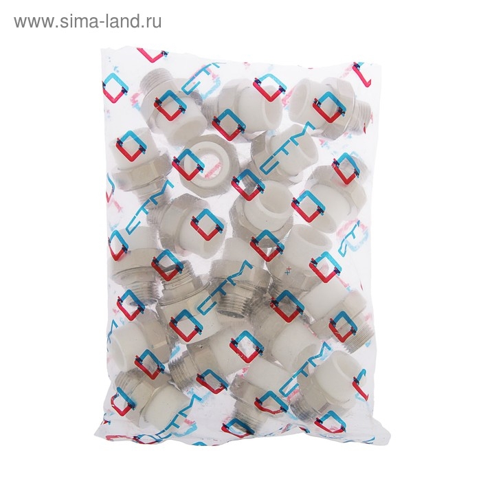 Муфта комбинированная «СТМ», разъёмная (американка), 20 мм × ½ Муфта комбинированная «СТМ», разъёмная (американка), 20 мм × ½", наружная резьба