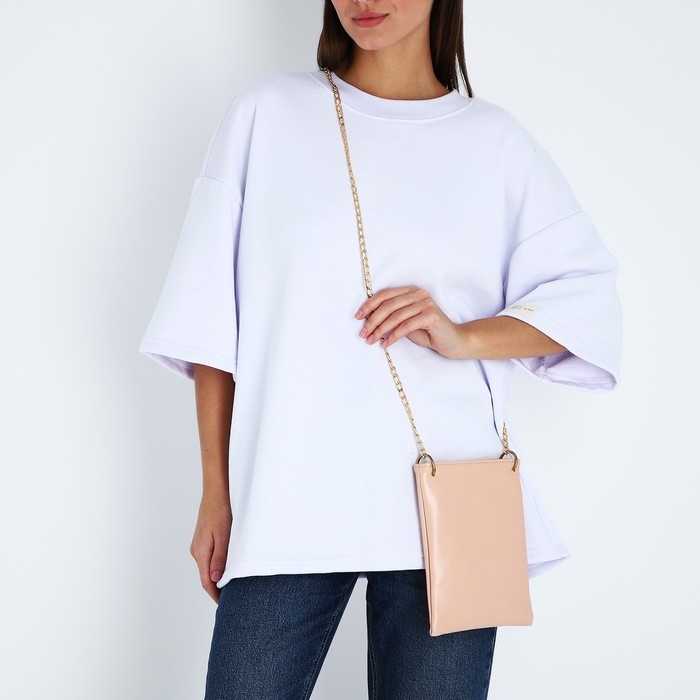 Сумка женская на молнии, цвет розовый