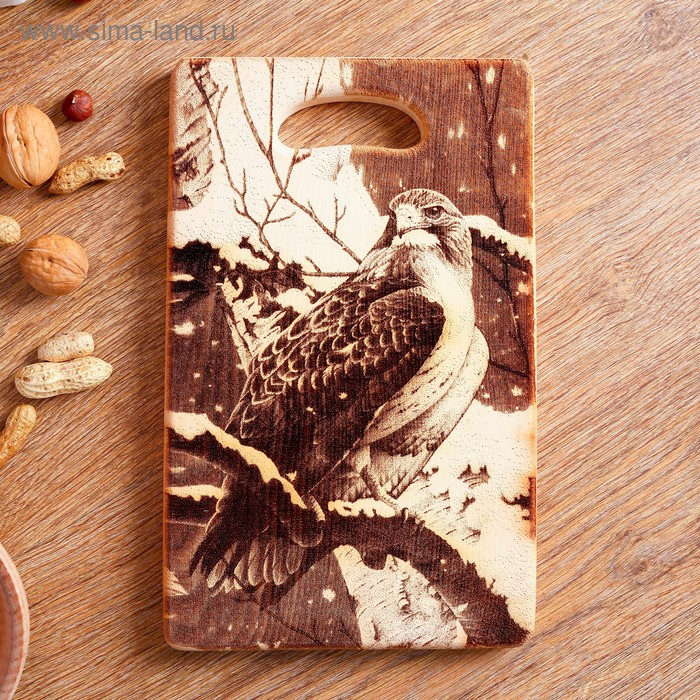 Доска из массива кедра &laquo;Сокол&raquo;, прямоугольная, 18 &times; 28 см