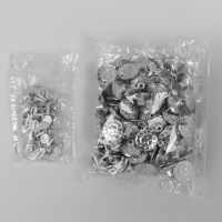 Набор джинсовых пуговиц, 17 мм, 100 шт, цвет серебряный Набор джинсовых пуговиц, 17 мм, 100 шт, цвет серебряный