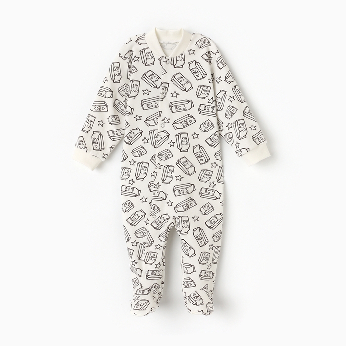 Комбинезон детский закрытые ножки, цвет белый/молоко, рост 74 см Комбинезон детский закрытые ножки, цвет белый/молоко, рост 74 см