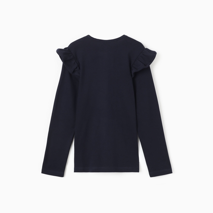 Джемпер для девочки школьный, цвет темно-синий, рост 122 см