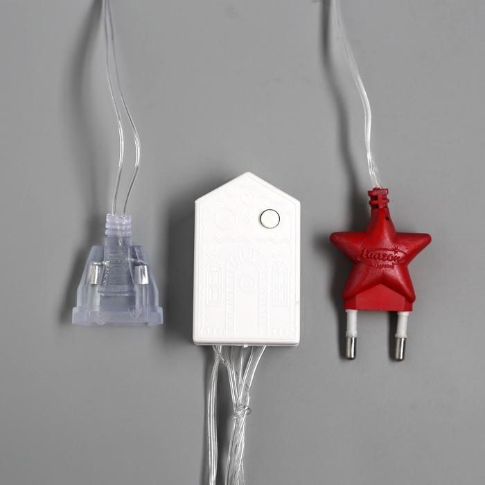 Гирлянда &laquo;Занавес&raquo; 1.5 &times; 1 м, IP20, прозрачная нить, 180 LED, свечение фиолетовое, 8 режимов, 220 В