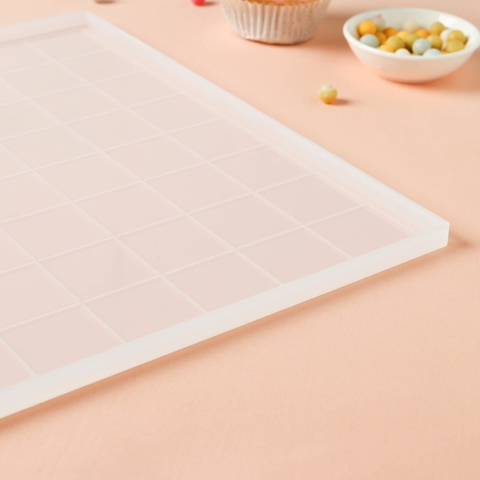 Набор молдов Доляна &laquo;Шахматы&raquo;, силикон, 2 предмета: доска 31&times;1 см, фигуры 20,5&times;8,5&times;1 см