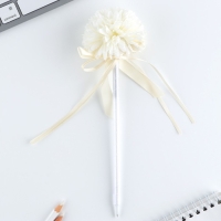 Ручка прикол шариковая синяя паста 1.0 мм &laquo;Самой нежной&raquo; хризантема с лентами