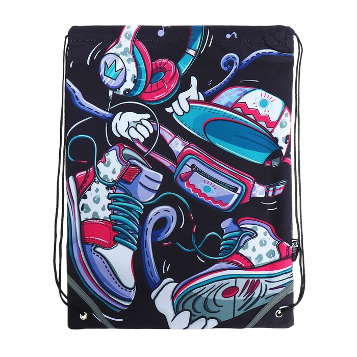 Мешок для обуви 480 х 360 мм, Феникс, сублимация, светоотражающая полоса, Мешок для обуви 480 х 360 мм, Феникс, сублимация, светоотражающая полоса, "Будь в ударе"