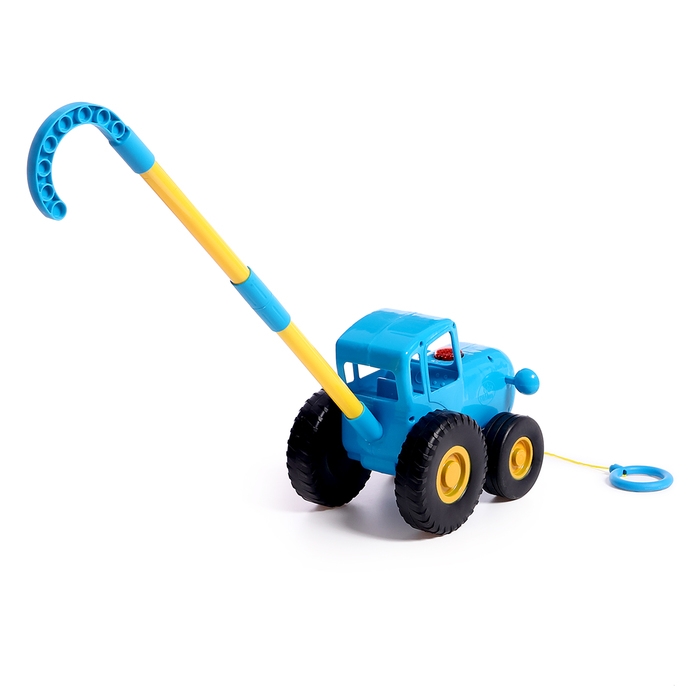 Каталка музыкальная &laquo;Синий трактор&raquo; с палкой