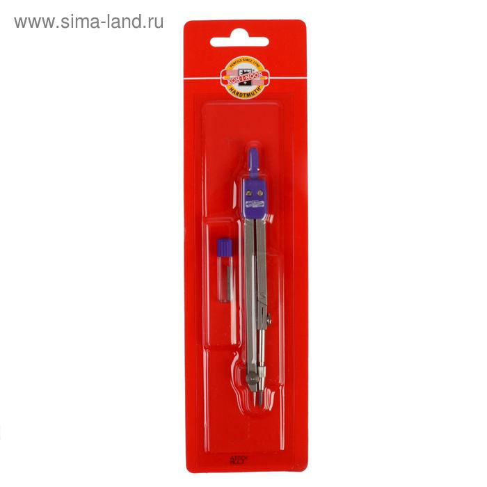 Циркуль металлический Koh-I-Noor 5901, 122 мм + контейнер с грифелем, серебристый, в блистере с европодвесом Циркуль металлический Koh-I-Noor 5901, 122 мм + контейнер с грифелем, серебристый, в блистере с европодвесом