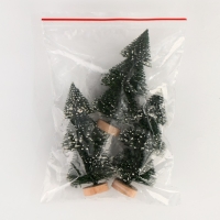 Новый год! Миниатюра кукольная &laquo;Ёлочка со снегом&raquo;, набор 3 шт., размер 1 шт. &mdash; 8 &times; 4 &times; 4 см