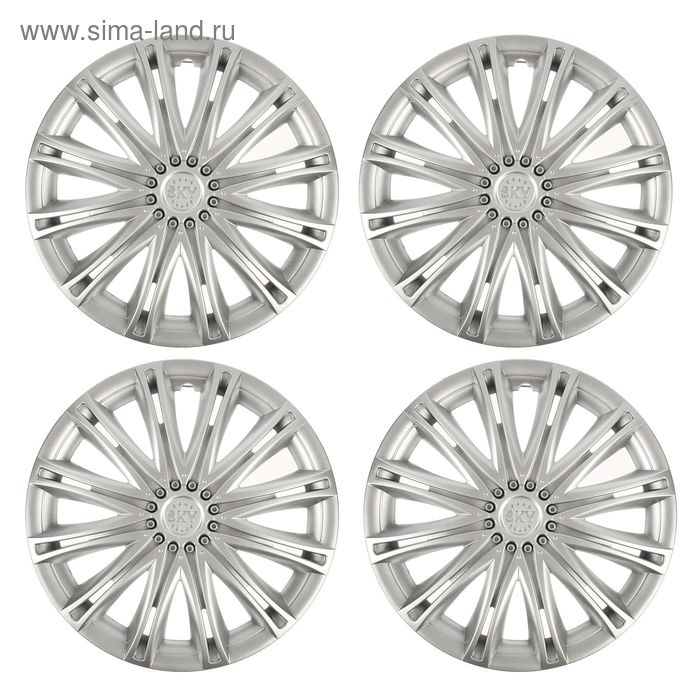 Колпаки колесные R15 Колпаки колесные R15 "СКАЙ", серебристый, набор 4 шт