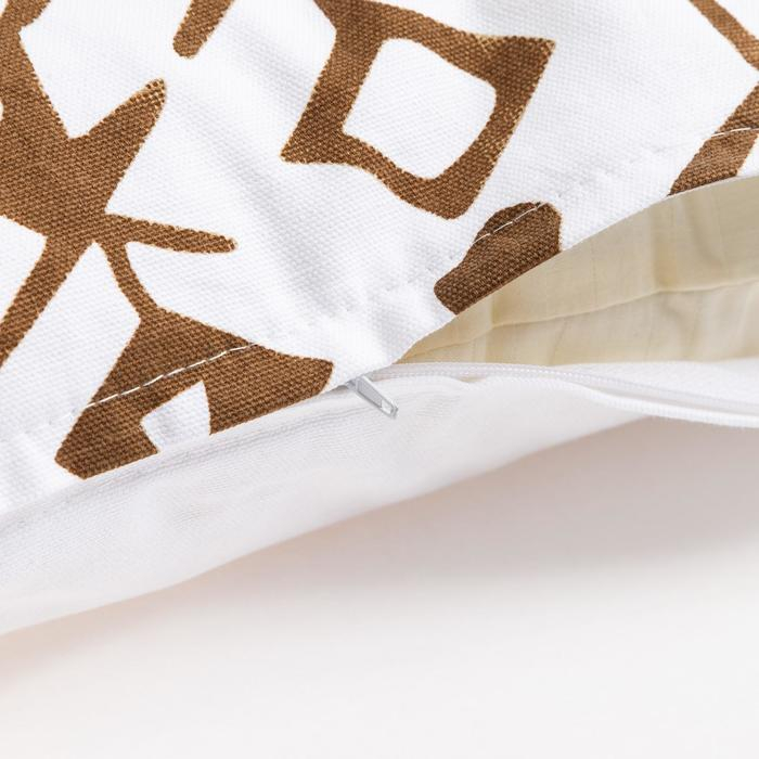 Наволочка декоративная 40х40 см, Ethnos beige, 100% хлопок Наволочка декоративная 40х40 см, Ethnos beige, 100% хлопок