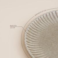 Набор тарелок фарфоровых SL Home &laquo;Монти&raquo;, d=27 см, цвет серый