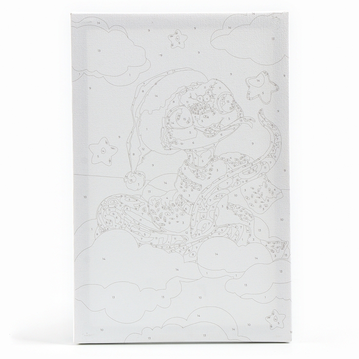 Картина по номерам на новый год на холсте с подрамником &laquo;Змея со звёздочкой&raquo;, 20 х 30 см, символ года 2025