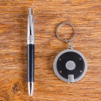 Набор подарочный 2в1 (ручка, фонарик черный) Набор подарочный 2в1 (ручка, фонарик черный)