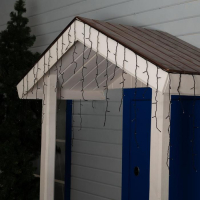 Гирлянда &laquo;Бахрома&raquo; 3 &times; 0.6 м, IP44, УМС, тёмная нить, 160 LED, свечение мульти, 220 В