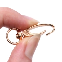 Карабин металлический, 36 &times; 12 мм / 9,5 &times; 1,4 мм, 5 шт, цвет золотой