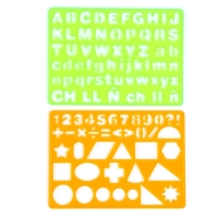 Набор трафаретов &laquo;Английский алфавит, цифры, фигуры&raquo;, 2 шт.