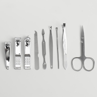 Набор маникюрный &laquo;Малина&raquo;, 9 предметов, в футляре, цвет коралловый