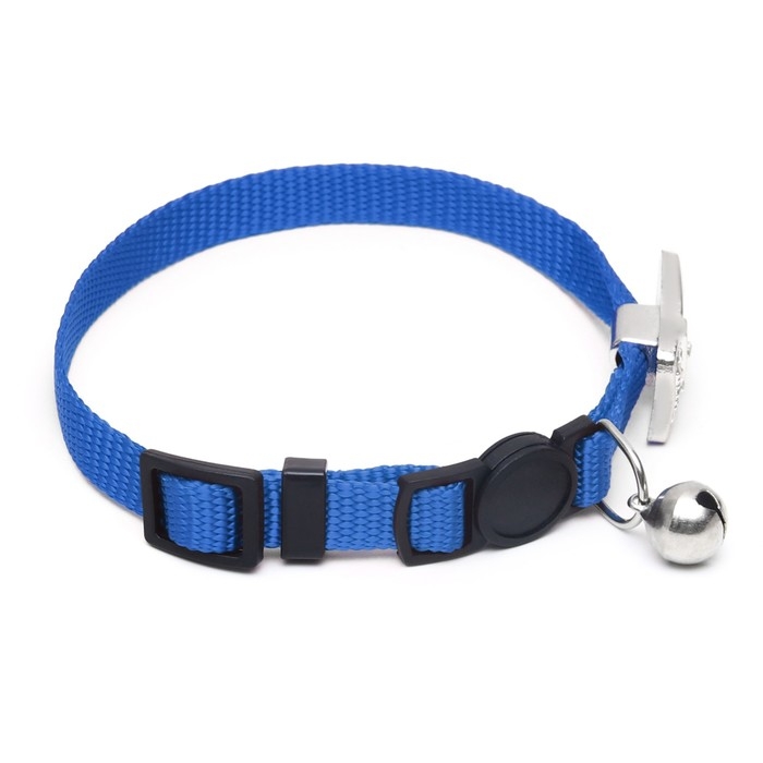 Ошейник кошачий Ошейник кошачий "Бантик" со стразами, 30 х 1 см, синий