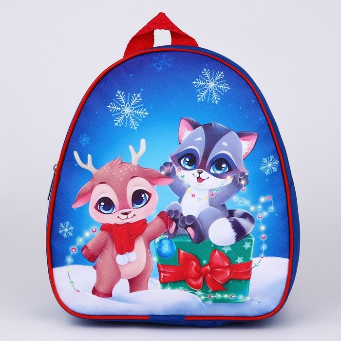 Новогодний детский рюкзак «Оленёнок и енотик», 23х20,5 см Новогодний детский рюкзак «Оленёнок и енотик», 23х20,5 см