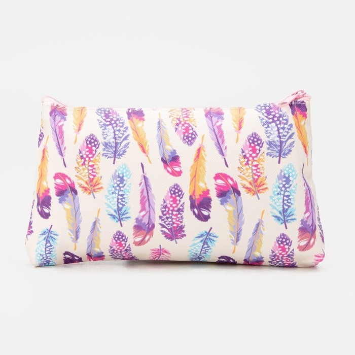 Косметичка на молнии, цвет бежевый/разноцветный