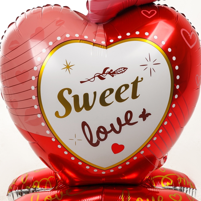 Шар фольгированный 61" &laquo;Сердца для любимой&raquo;, на подставке, под воздух