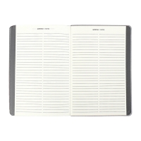 Еженедельник датир 2025г мягк обл иск кож А5 80л ESCALADA, бл тис, кр бл 70 г/м&sup2;, чёрный