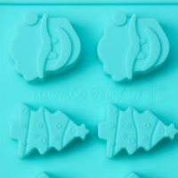 Форма для конфет и шоколада новогодняя Доляна &laquo;Новый год&raquo;, силикон, 21&times;10,5 см, 15 ячеек, цвет бирюзовый