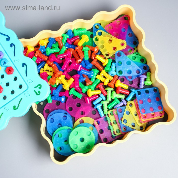 Конструктор винтовой с дрелью, ФИКСИКИ, с подсветкой, 200 деталей