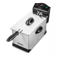 Фритюрница Kitfort KT-4051, 2000 Вт, 6/2 л, 130-190 &deg;C, серебристо-чёрная