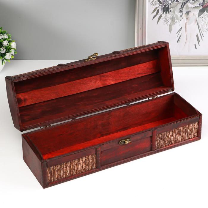 Шкатулка дерево под бутылку Шкатулка дерево под бутылку "Сундучок" 36х11х11 см