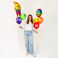 Набор шаров &laquo;Happy birthday. Свеча&raquo;, латекс, фольга, набор 7 шт.