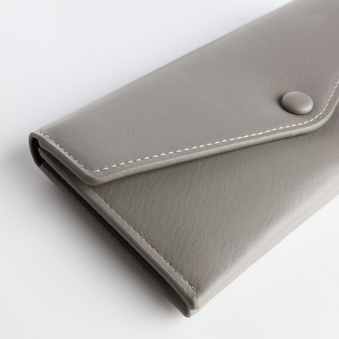 Кошелёк женский на кнопке, цвет серый Кошелёк женский на кнопке, цвет серый