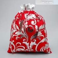 Мешочек подарочный плюш &laquo;Лучший подарок&raquo;, тиснение, 30 х 40 см +/- 1.5 см, Новый год