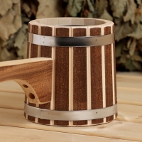 Черпак из липы "Добрыня", 0.5л, 54 см, нержавеющая вставка, с длинной ручкой, Термо Черпак из липы "Добрыня", 0.5л, 54 см, нержавеющая вставка, с длинной ручкой, Термо