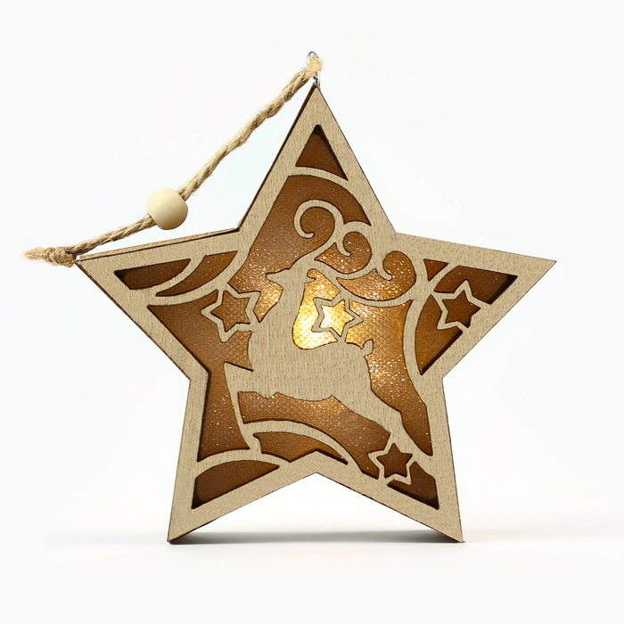 Ёлочная игрушка новогодняя &laquo;Олень&raquo;, на Новый год, 11,5 х 11 см