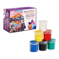 Краска акриловая, набор 6 цветов х 20 мл, Calligrata, художественная, морозостойкая, в картонной коробке Краска акриловая, набор 6 цветов х 20 мл, Calligrata, художественная, морозостойкая, в картонной коробке
