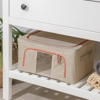 Кофр для хранения вещей &laquo;Моне&raquo;, 39&times;29&times;20 см, цвет бежевый