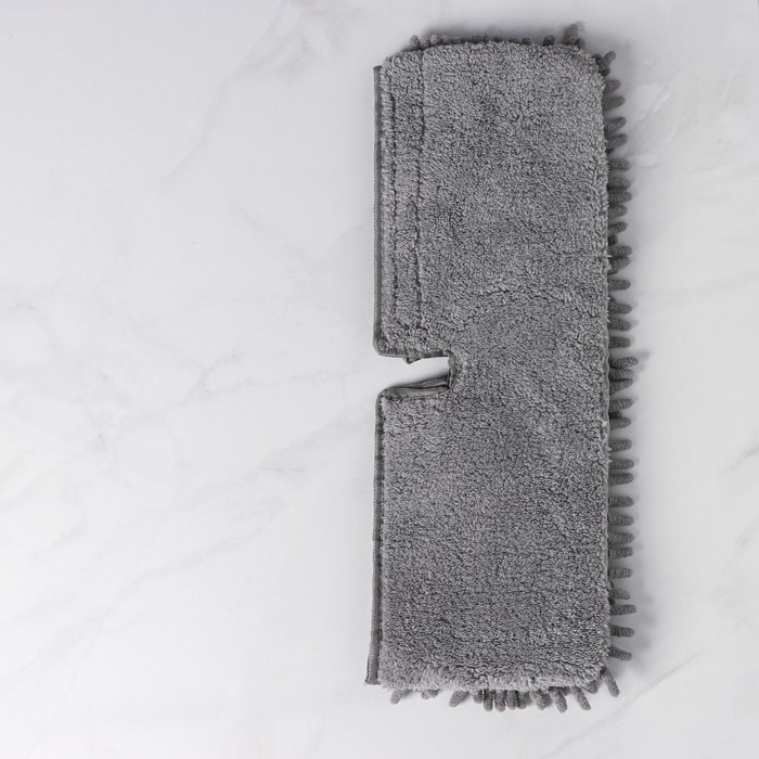 Насадка для плоской двусторонней швабры Доляна, 40&times;14 см, микрофибра, букли, цвет МИКС