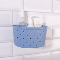 Органайзер для хранения, навесной, 1 секция, с клеевыми крючками, 16,5 &times; 12 &times; 9 см, цвет МИКС