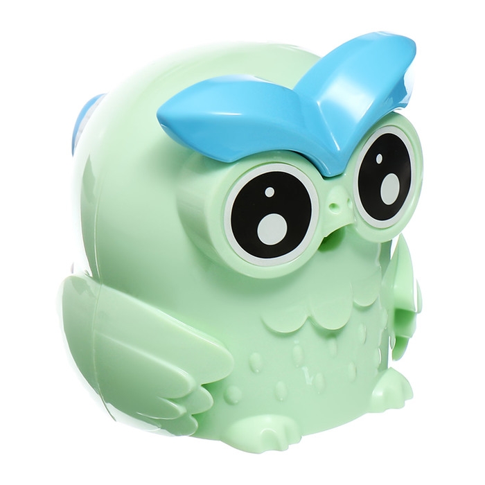 Точилка механическая с контейнером Сова Светло-зеленая Точилка механическая с контейнером Сова Светло-зеленая