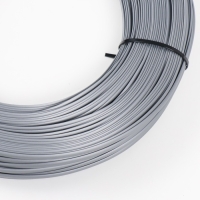 Ротанг искусственный гладкий 8 мм 100 м полумесяц (серебро металик)