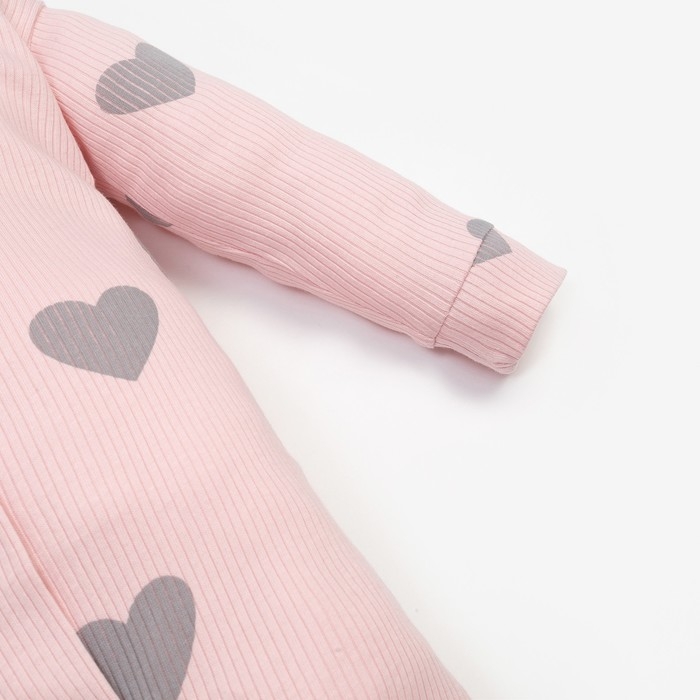 Комбинезон Крошка Я &laquo;Сердца&raquo;, рост 80-86 см, цвет розовый