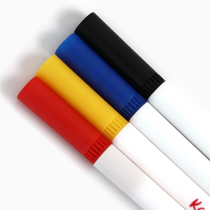 Маркер пищевой 2-х сторонний, набор 4 цвета (Красный, синий, жёлтый, чёрный)