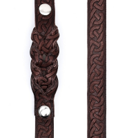 Поводок кожаный однослойный длинный, 2 м х 2 см, коричневый Поводок кожаный однослойный длинный, 2 м х 2 см, коричневый