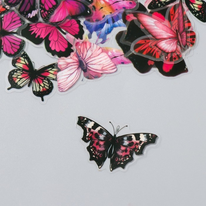 Набор наклеек Набор наклеек "Рой бабочек" МИКС 40 шт 2-5 см