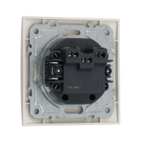 Выключатель TOT Elegant, 10 А, 2 кл., скрытый, бежевый Выключатель TOT Elegant, 10 А, 2 кл., скрытый, бежевый