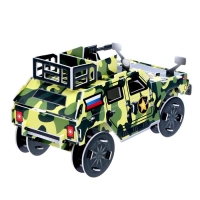 3D Конструктор из пенокартона &laquo;Военный внедорожник&raquo;, 46 деталей