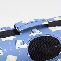 Сумка - переноска животных "Щенки", голубая, размер S, 37,5 х 17 х 22 см  9897528