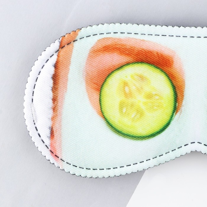 Маска для сна «Огуречное настроение», 19.3 х 9.5 см, цвет голубой Маска для сна «Огуречное настроение», 19.3 х 9.5 см, цвет голубой